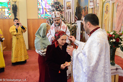 Greeting His Eminence Archbishop Daniel. Holy Liturgy Name of the Lord, St. Basil the Great.