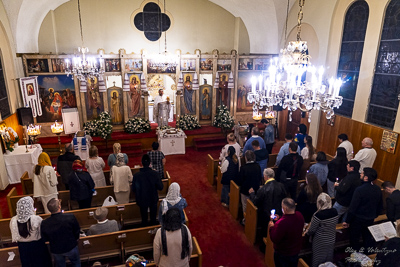 Хресний хід, Літургія і освячення великодних кошиків