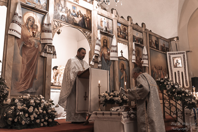 Хресний хід, Літургія і освячення великодних кошиків