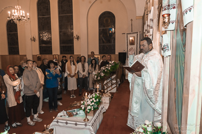 Хресний хід, Літургія і освячення великодних кошиків