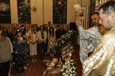 Хресний хід, Літургія і освячення великодних кошиків