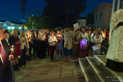 Easter Worship. Paschal procession. Led by His Eminence Archbishop Daniel Zelinsky.