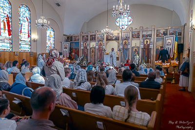 The Bright Resurrection of Christ. † Divine Liturgy. Parish Easter Breakfast. Collective coloring of pysanka.