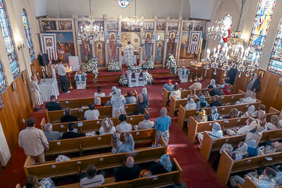 The Bright Resurrection of Christ. † Divine Liturgy. Parish Easter Breakfast. Collective coloring of pysanka.