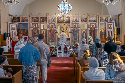 The Bright Resurrection of Christ. † Divine Liturgy. Parish Easter Breakfast. Collective coloring of pysanka.