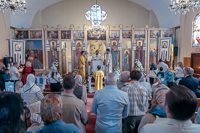 The Bright Resurrection of Christ. † Divine Liturgy. Parish Easter Breakfast. Collective coloring of pysanka.