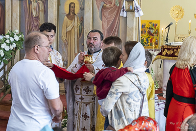 The Bright Resurrection of Christ. † Divine Liturgy. Parish Easter Breakfast. Collective coloring of pysanka.