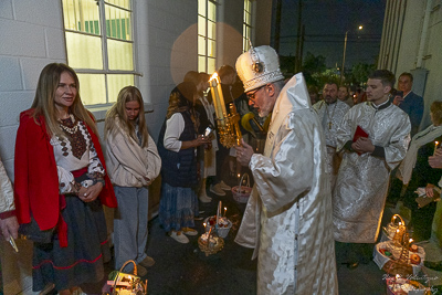 Paschal Matins and Blessing Baskets with His Eminence Archbishop Daniel Zelinsky.