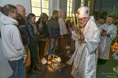 Paschal Matins and Blessing Baskets with His Eminence Archbishop Daniel Zelinsky.