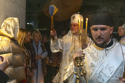 Paschal Matins and Blessing Baskets with His Eminence Archbishop Daniel Zelinsky.