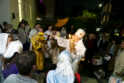 Paschal Matins and Blessing Baskets with His Eminence Archbishop Daniel Zelinsky.