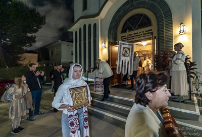 Хресний хід, Літургія і освячення великодних кошиків