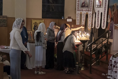 Хресний хід, Літургія і освячення великодних кошиків
