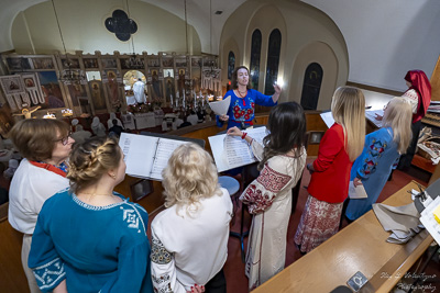 Хресний хід, Літургія і освячення великодних кошиків