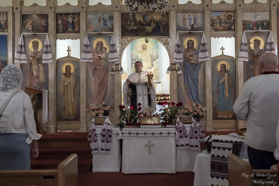 Хресний хід, Літургія і освячення великодних кошиків
