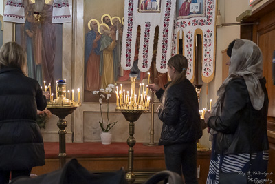 Хресний хід, Літургія і освячення великодних кошиків