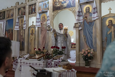 Хресний хід, Літургія і освячення великодних кошиків