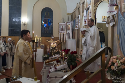 Хресний хід, Літургія і освячення великодних кошиків