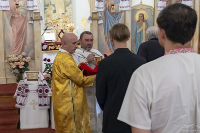 Хресний хід, Літургія і освячення великодних кошиків