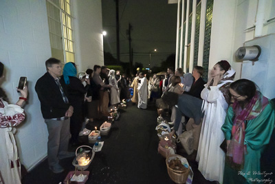 Хресний хід, Літургія і освячення великодних кошиків